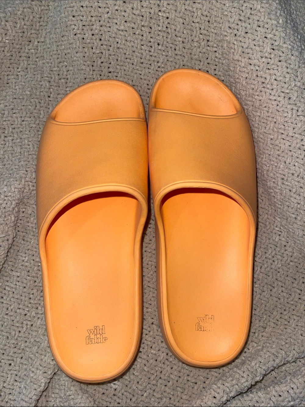 wild fable Orange Cushioned Slide Sandals